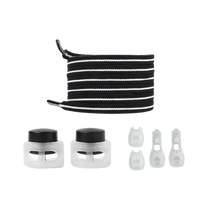 Cargar imagen en el visor de la galería, Modernos topes para cordones
-Negro Blanco - Ozerty, Modernos topes para cordones
-Negro - Ozerty